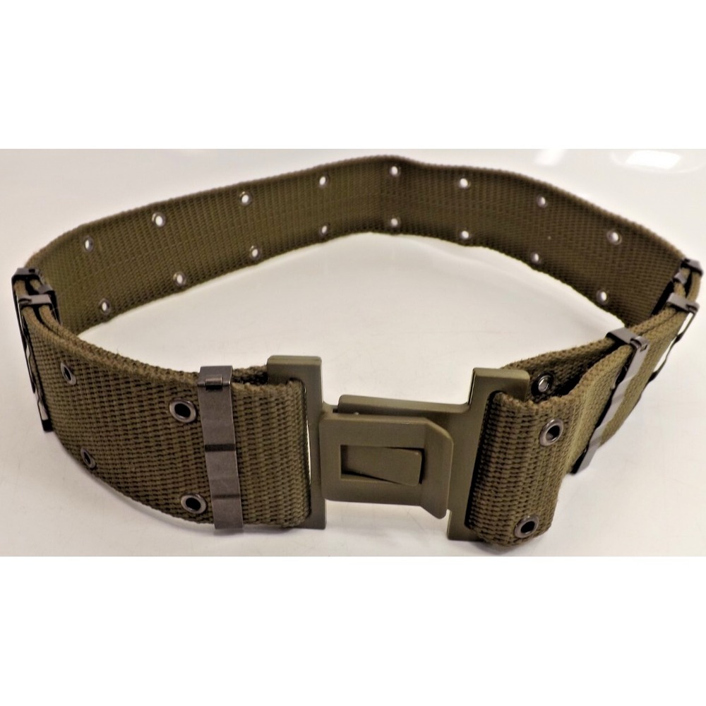 USGI Military Nylon Web tactical Equipment Belt LC-2 -- center clip: Size MEDIUM